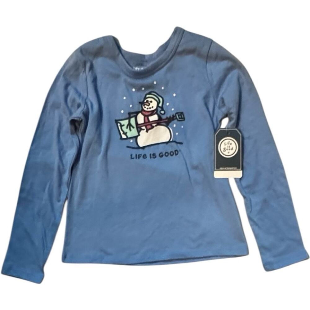 Life is Good Kids Blue Long Sleeve Shirt Sz S
